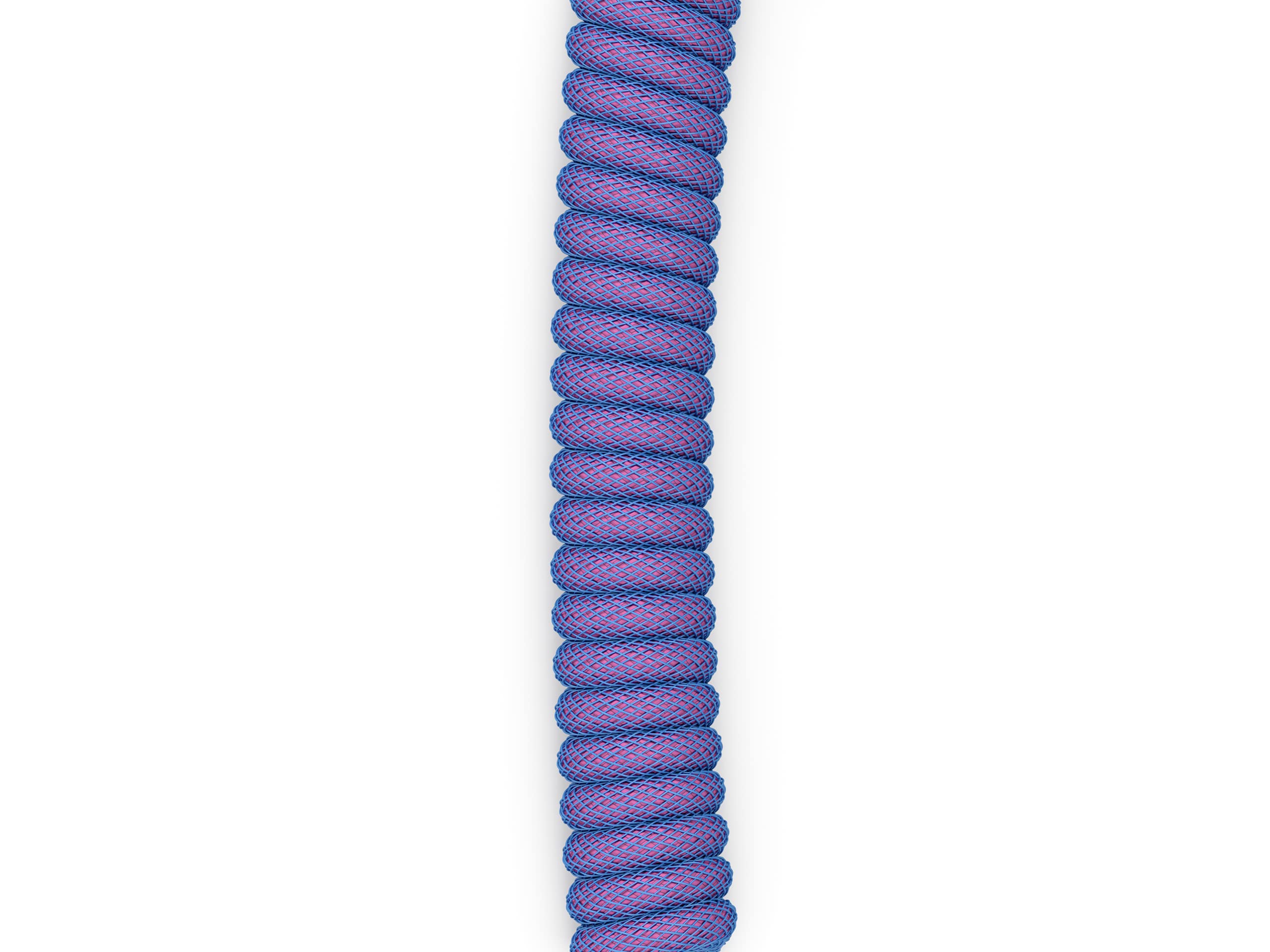 GLORIOUS Coiled Keyboard Cable – Coiled USB C Cable Artisan Braided Cables for Mechanical Gaming Keyboard Coiled Cable - Custom Keyboard Cable (Nebula) - Image 4