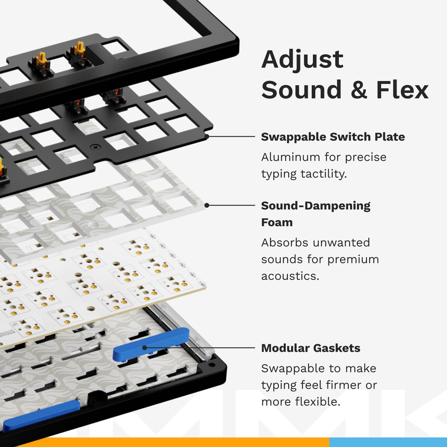 Glorious Gaming - GMMK 3 PRO HE: Wireless Gaming Keyboard Rapid Trigger, Hall Effect, Aluminum Body, 8K Polling Rate, Hotswap MX & Magnetic Switches, Adjustable Actuation, ANSI 75% Tenkeyless (Black) - Image 7