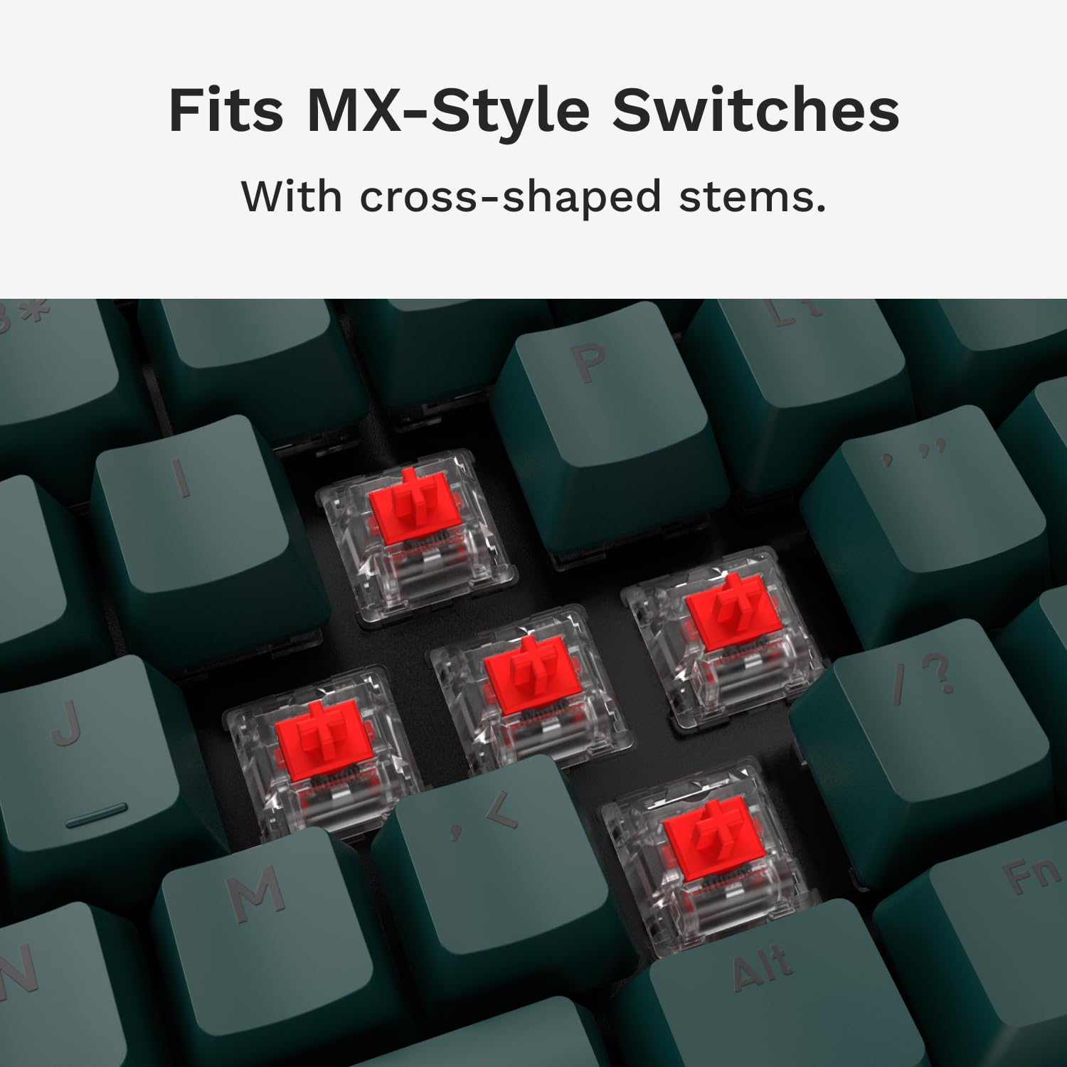 Glorious Gaming - GPBT Basics (PBT Keycaps), Totem Green, No Fade Dye-Sublimated, for Custom Mechanical Keyboards, Fits 100%, 75% 65% 60%, Fits ANSI & ISO, Supports Windows & macOS - English (US) - Image 5