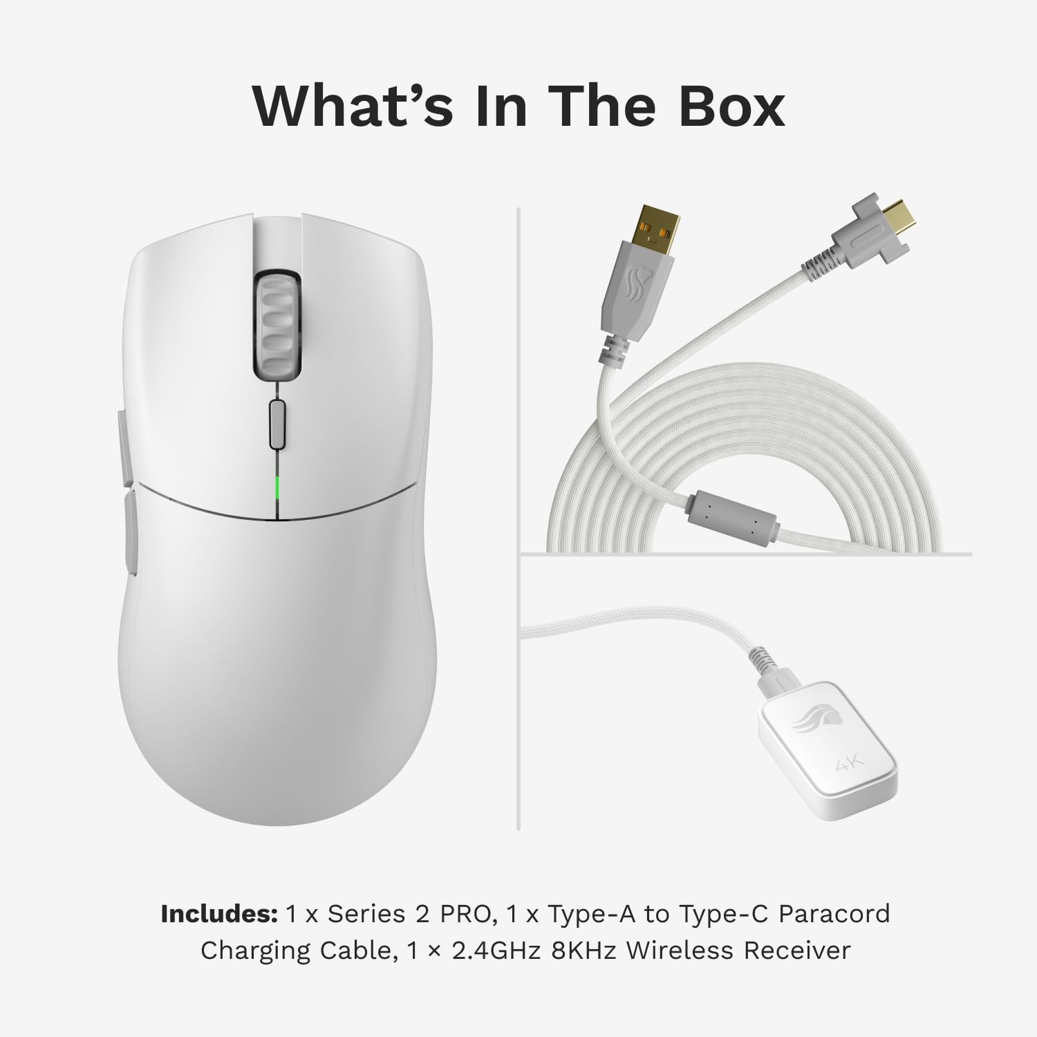 Glorious Gaming Series 2 PRO Wireless Gaming Mouse: Compact, 55g Super Light, 8K Wireless Polling, 26K Sensor, Optical Switches, Esports Mouse for PC Gaming, Fingertip, Clawgrip, & FPS Games, White - Image 8